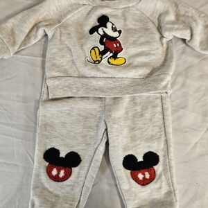 Mickey Mouse Two-Piece Sweatshirt & Pants Set in Light Heather